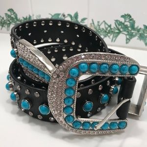 Christine Alexander leather belt w/BLING